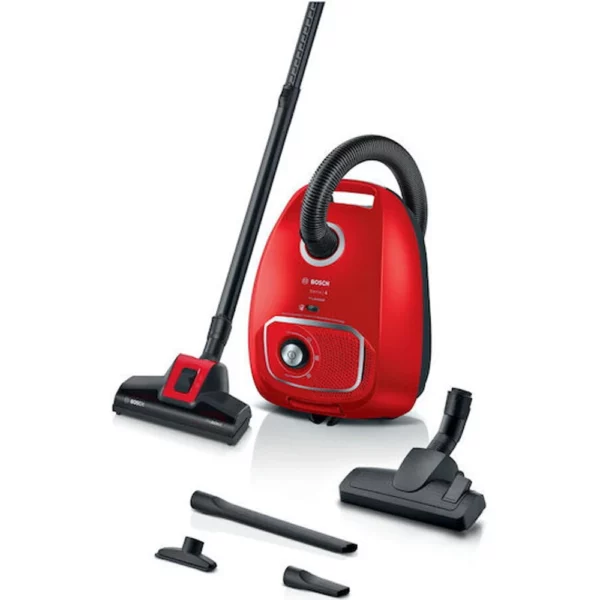 Bosch BGB41PET1 Ηλεκτρική Σκούπα 700W με Σακούλα 4lt Κόκκινη